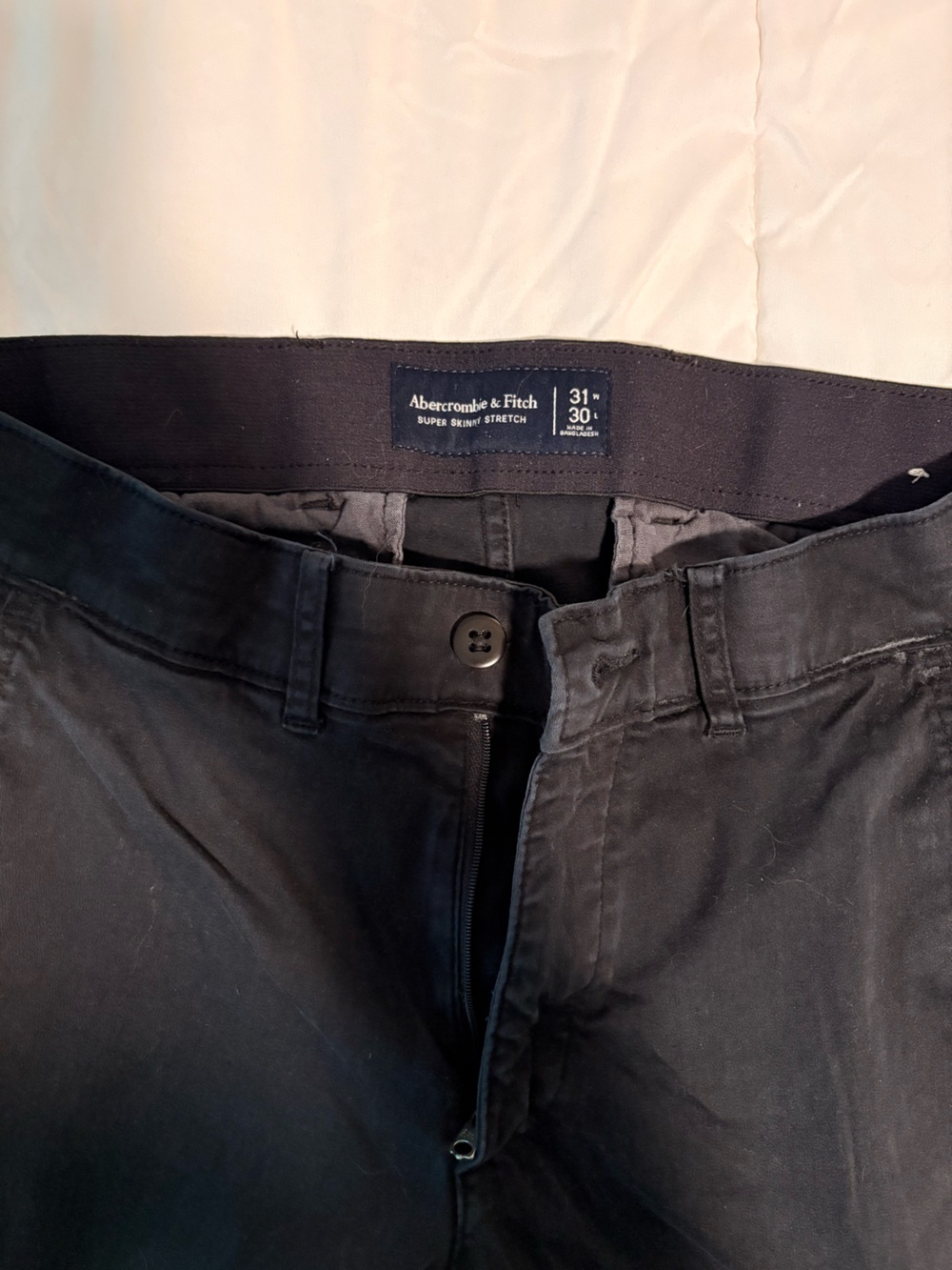 Abercrombie & Fitch Black Stretch Super Skinny Pants 31/30